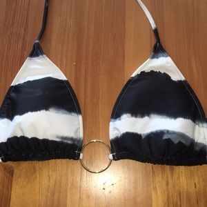Ralph Lauren Bikini Top - Size Large Black/White